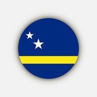 land curaçao. curacao vlag. vectorillustratie. vector