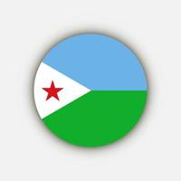 land djibouti. vlag van djibouti. vectorillustratie. vector