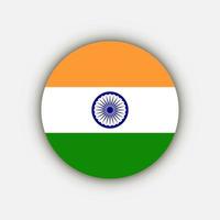 land Indië. Indiase vlag. vectorillustratie. vector