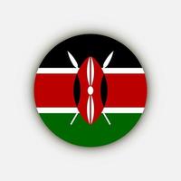 land Kenia. Kenia vlag. vectorillustratie. vector