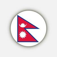 land nepal. Nepalese vlag. vectorillustratie. vector