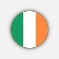 land Ierland. Ierse vlag. vectorillustratie. vector