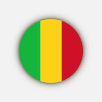 land mali. Mali vlag. vectorillustratie. vector