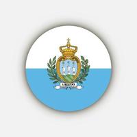 land San Marino. vlag van san marino. vectorillustratie. vector