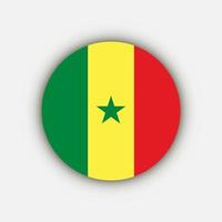 land Senegal. Senegalese vlag. vectorillustratie. vector