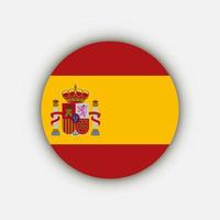 land spanje. spanje vlag. vectorillustratie. vector