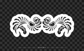 monogram print patroon retro barokke stijl. vector illustratie