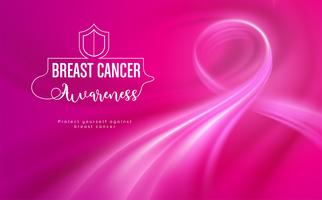 Campagnekaart voor borstkanker vector