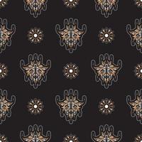 donker lotus naadloos patroon. goed voor kleding en textiel. vectorillustratie. vector