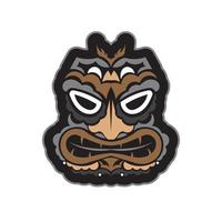 maori patroon gezicht. Samoaanse stijl masker. Polynesische print voor t-shirts, kopjes, telefoonhoesjes en meer. exclusieve huisstijl. vector