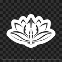 print patroon Indiase lotus. geïsoleerd. vector