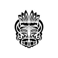 masker in de stijl van Polynesische ornamenten. Samoaanse tattoo-ontwerpen. geïsoleerd. vectorillustratie. vector