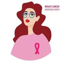 Borstkanker bewustzijn maand illustratie vector