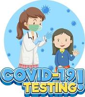 covid-19 testen met antigentestkit vector