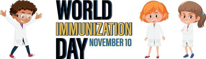 posterontwerp voor wereldvaccinatiedag vector
