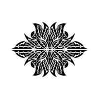etnische tattoo lotus sieraad. patroon Indiase lotus. geïsoleerd. vectorillustratie. vector