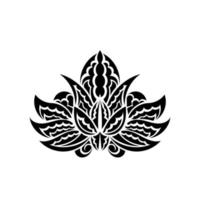 lotus sieraad, etnische tatoeage. geïsoleerd. vectorillustratie. vector