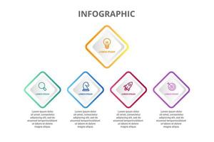 Infographic-ontwerp met 5 pictogrammenopties of stappen vector