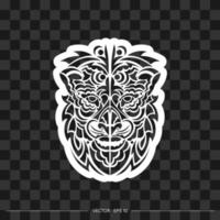 contour van het gezicht van een leeuw. goed voor logo of print. geïsoleerd. vectorillustratie. vector