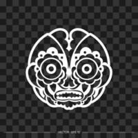 Tiki Masker. monster van maori of polynesië. geschikt voor prints en tatoeages. vector