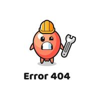 error 404 met de schattige ballonmascotte vector