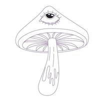 magische paddenstoel. psychedelische hallucinatie. vectorillustratie.