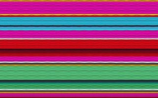 Mexicaanse deken strepen vector patroon. achtergrond voor cinco de mayo party decor of etnische mexico stof patroon met kleurrijke strepen. serape zig zag ontwerp levendige kleuren sjabloon vectorillustratie