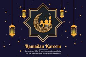 ramadan kareem groet achtergrond sjabloon vector