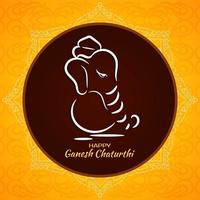 Eenvoudige circulaire Ganesh Chaturthi-festivalachtergrond vector