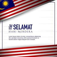 Maleisië Onafhankelijkheidsdag achtergrond. vector