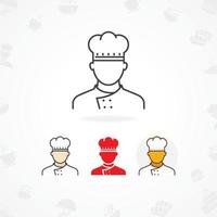 chef-kok pictogram ontwerp vector