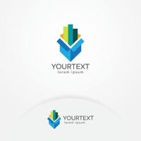 box finance logo ontwerp vector