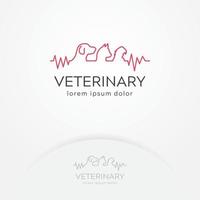 veterinair logo ontwerp vector