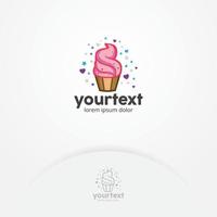 cupcake logo ontwerp vector