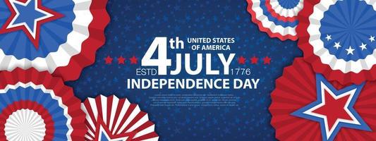 onafhankelijkheidsdag usa Amerikaanse ballonnen vlag decor.4 juli viering poster template.vector afbeelding. vector