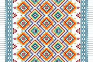 geometrisch abstract etnisch naadloos patroonontwerp. Azteekse stof tapijt mandala ornament chevron textiel decoratie behang. tribal turkije afrikaanse indische traditionele borduurvector vector