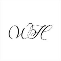 logo ontwerp initialen script lettertype vector