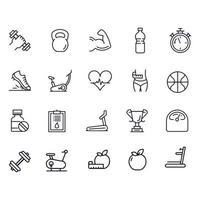 sport en fitness iconen vector design