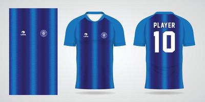 blauw sportshirt jersey ontwerpsjabloon vector