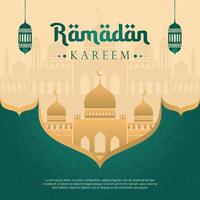 ramadan banner feed sjabloon moskee vectorillustratie vector