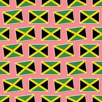 naadloze Jamaica vlag in vlakke stijl patroon vector