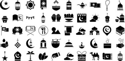 ramadan arabisch islamitisch viering pictogram silhouet stijlicoon vector