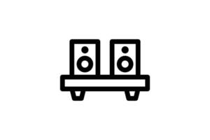 geluidstabelpictogram audio lijnstijl gratis vector