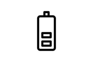 batterijniveaupictogram batterijstatus lijnstijl gratis vector
