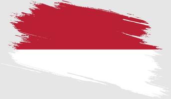 vlag van indonesië met grunge textuur vector