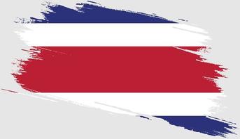 vlag van costa rica met grungetextuur vector