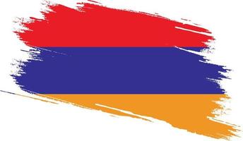 Armenië vlag met grunge textuur vector