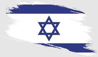 israëlische vlag met grungetextuur vector