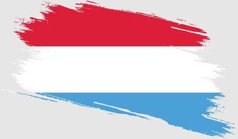 Luxemburgse vlag met grungetextuur vector