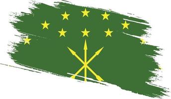 adygea-vlag met grungetextuur vector
